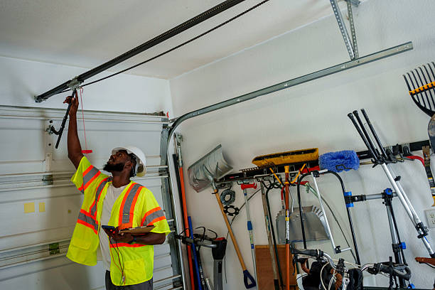 Professional Garage Door Panel Replacement technician working in Poquoson, VA